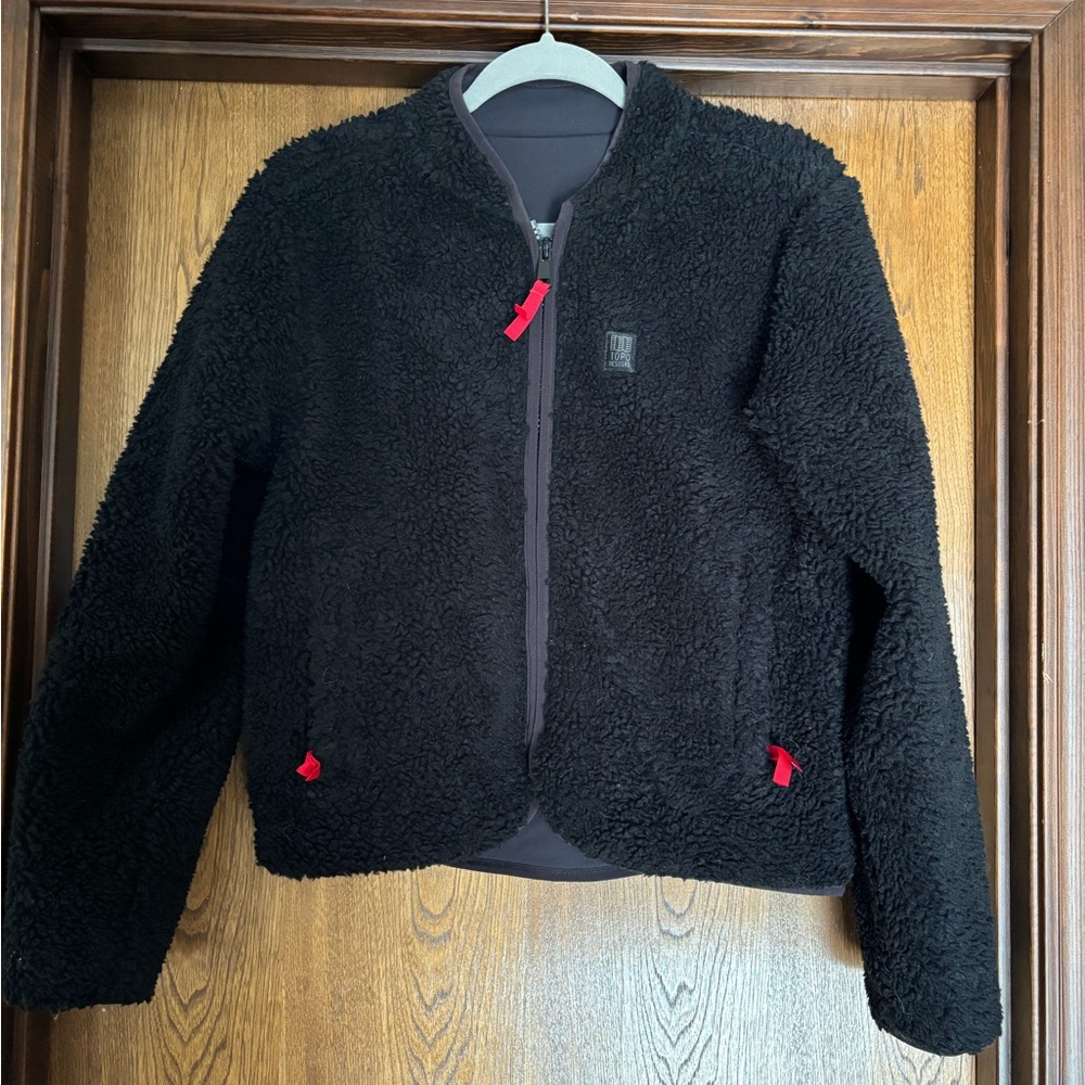 Topo Designs Women’s Sherpa Reversible Jacket M 🖤Available in Black & Cream🤎